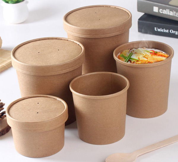 16oz Kraft - Soup Cup Container & Lids - 25x Per Pack